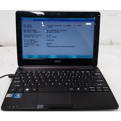 Acer Aspire One ZE7 10.1 Inch Widescreen Intel Atom N2600 1.6GHz Laptop