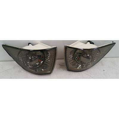 BMW E36 2 Door Left & Right Front Light Grey Indicator Lenses -2 Pair