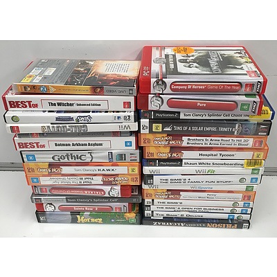 Collection of PlayStation2 Games, PC Games, and Nintendo Wii Games - RRP over $100