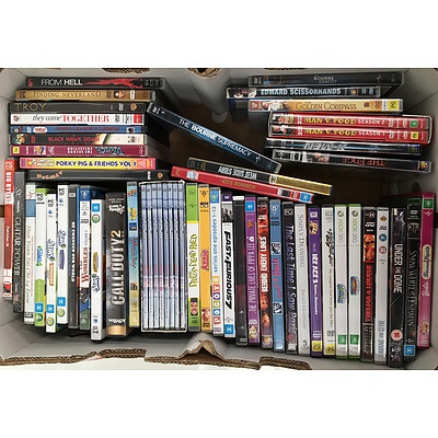 Collection of DVDs, PC Games, and Xbox 360 Games - RRP over $200