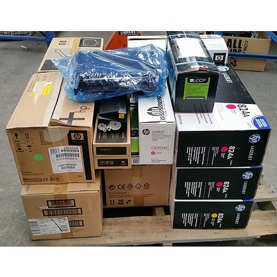 Bulk Lot of Assorted Printer Toner Cartridges & Maintenance Kits - Lexmark and HP