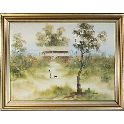 Three Australiana Original Oil on Boards Including Artists Essen, Josef Noawak, G Stone