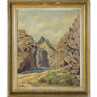 Three Australiana Original Oil on Boards Including Artists Essen, Josef Noawak, G Stone