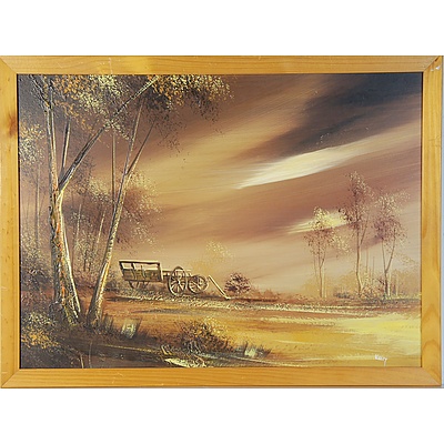 Three Original Landscape Oil on Boards Including the Artists T. Kelly and Adrian Goric