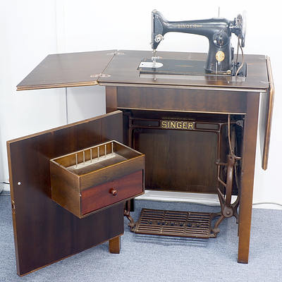 Singer Treadle Sewing Cabinet