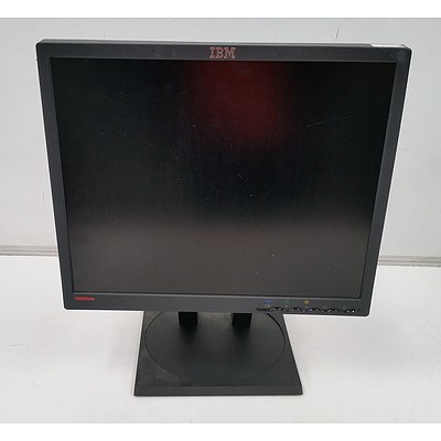 Lenovo & IBM 17-Inch and 19-Inch LCD Monitors - Assorted Lot of Six