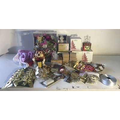 Mixed Lot of Christmas Decorations and Ornaments