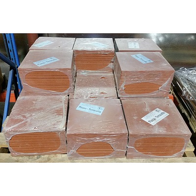 Lot of 154 terracotta tiles