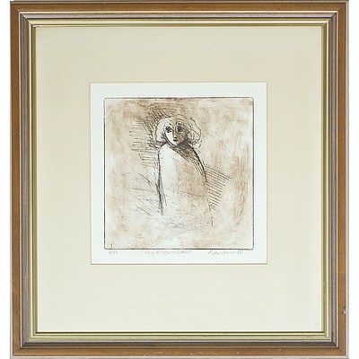 David Rankin (b. 1946) The Brown Coat, Tinted Etching Edition 5/50