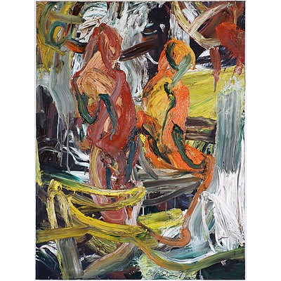 Brett McMahon (b. 1966), Central Station 1992, Oil on Canvas