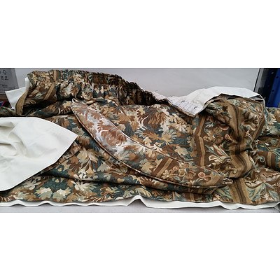 Set of 6 Floral Block Out Curtains