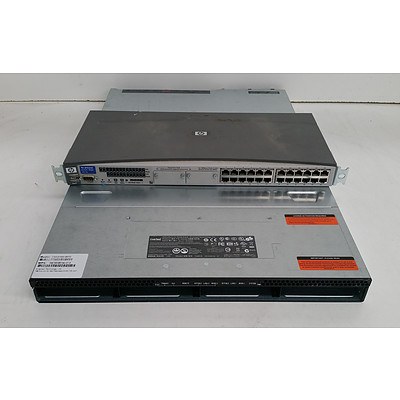 Riverbed 1UACA Enterprise 1RU Server & HP ProCurve 2524 24-Port Switch