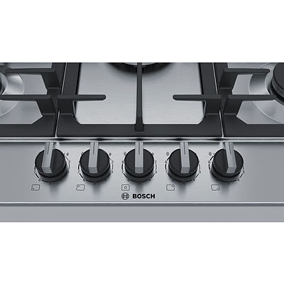BOSCH Series 6 - 75cm Gas Wok Cooktop Enamelled S/Stl Trive = RRP=$1,299.00