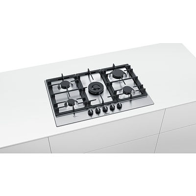 BOSCH Series 6 - 75cm Gas Wok Cooktop Enamelled S/Stl Trive = RRP=$1,299.00