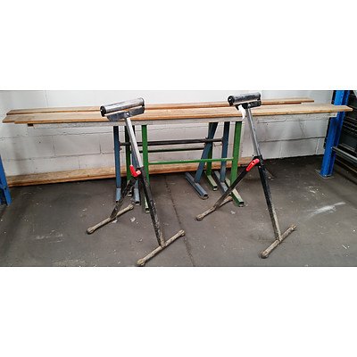 Long Saw Horse and Rollers