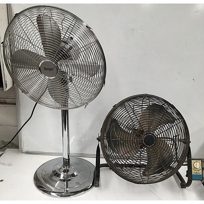 Two Small Industrial Grade Fans