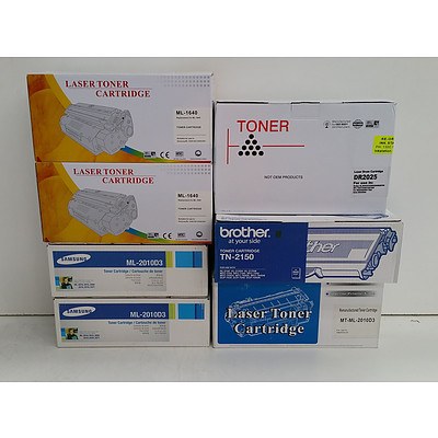 Bulk Lot of Assorted Toner Cartridges - Brother, Samsung & Compatible Cartridges