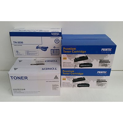 Bulk Lot of Assorted Toner Cartridges - Brother, Samsung & Compatible Cartridges