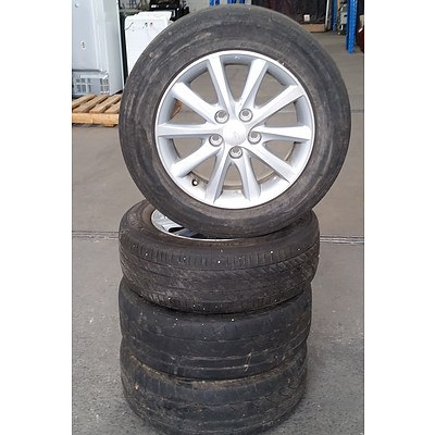 Set of 4 Toyota 16inch Rims with Tyres