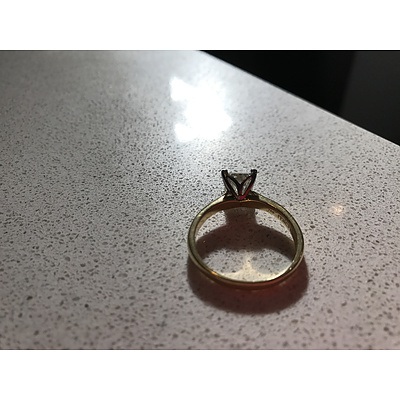 2.00 Carat Princess Solitaire Diamond Ring with an 18ct yellow gold and white gold band. 