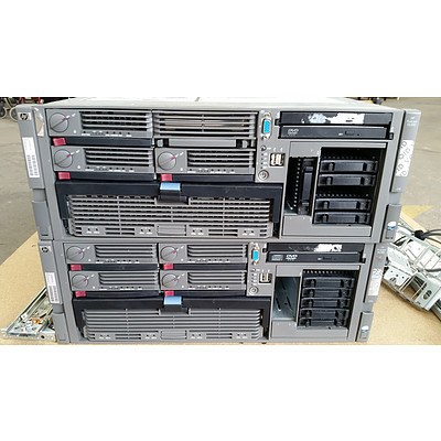 Hp Proliant DL580 G4 Quad Dual-Core Xeon 7140M 3.4GHz 4 RU Servers - Lot of 2