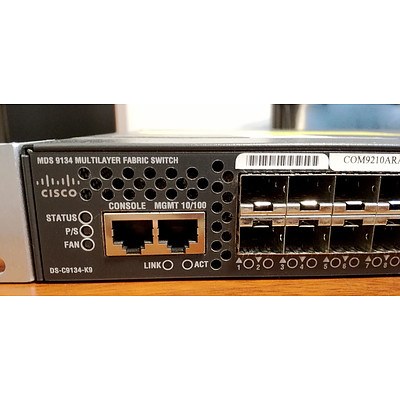 Cisco DS-C9134-K9 V01 MDS 9134 32 Port Multilayer Fabric Switch - Brand New