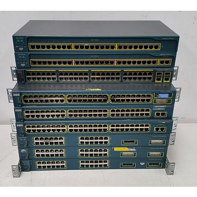 Cisco Catalyst 24-Port & 48-Port Fast Ethernet Switches - Lot of Nine