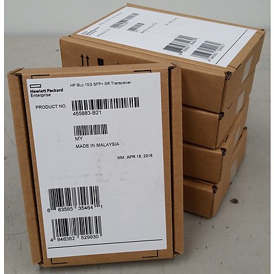Hp BLc 10G SFP+ SR Transceivers - Lot of 5 - Brand New - RRP Over $850