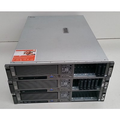 HP ProLiant DL380 G5 Dual Dual-Core Xeon (5140) 2.33GHz & Dual Quad-Core Xeon (E5345) 2.33GHz 2 RU Servers - Lot of Three