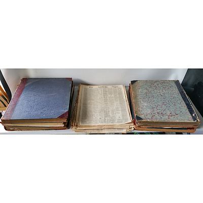 Group of Antique Bound and Unbound Newspapers