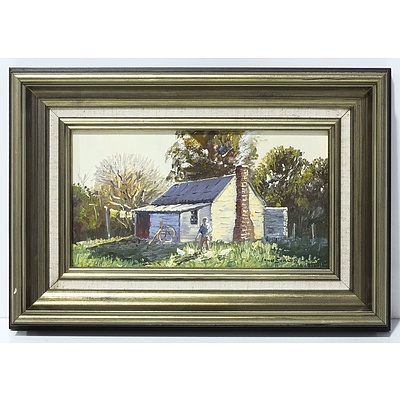 John Sheild Country Shack Tomoura Oil on Board