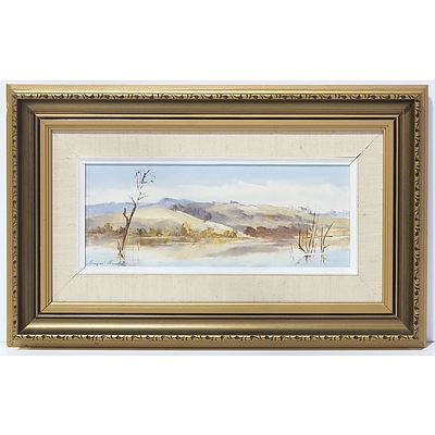 Margaret Hunter Beside the Hume Reservoir Oil on Board