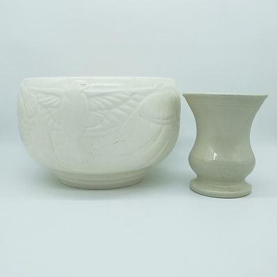 Spode Jardiniere and A Bennett Pottery Vase