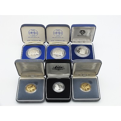 Group of Six Proof Coins, Including 1988 $2 Proof Coin, 1985 $10 Proof Coin VIC and More 