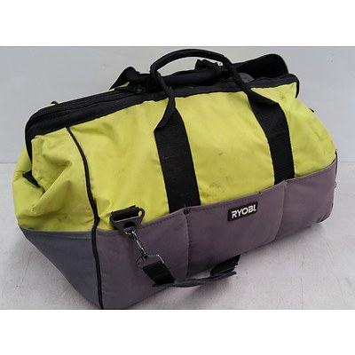Ryobi Tool Bag with Ryobi Tools
