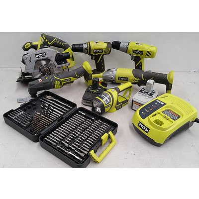 Ryobi Tool Bag with Ryobi Tools