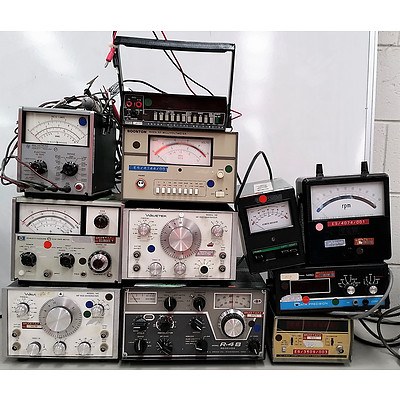 Lot of 11 Boonton 92EA RF Millivoltmeter and other Electronic Bench Equipment