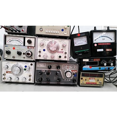 Lot of 11 Boonton 92EA RF Millivoltmeter and other Electronic Bench Equipment