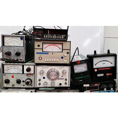 Lot of 11 Boonton 92EA RF Millivoltmeter and other Electronic Bench Equipment