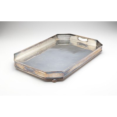 Large Antique Sheffield Silver Plate Butlers Tray