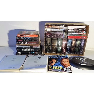 2 Box Lot of X-Files DVD, Books, and other Literature worth more than $1000.00