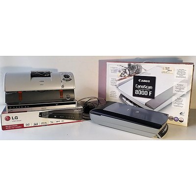 Lot of 3 Canon Scanner, Canon Printer and LG HD Recorder 3D Blu-ray Combo