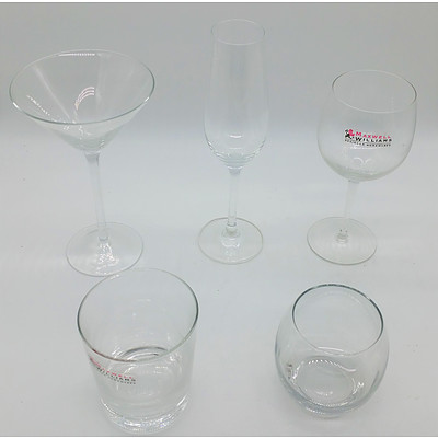Group of Croften, Maxwell Williams, Alex Liddy, Art Craft and Belle Amara Stemmed Glasswear