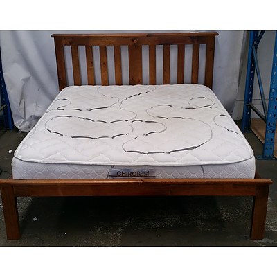 Bounty Timber Slat Queen-Size Wooden Bed Frame