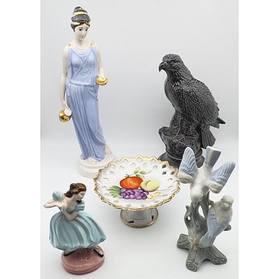 Group of Five Glazed Ceramic Figures