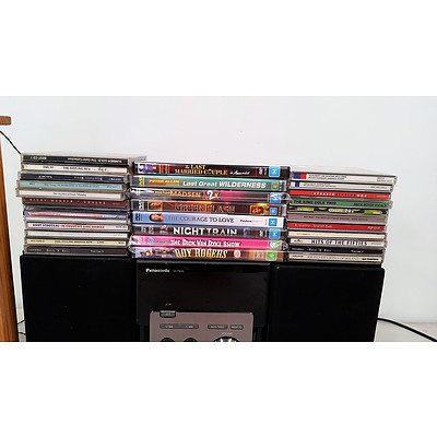 Panasonic Audio Radio/CD Player and Various CDs