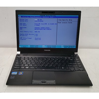 Toshiba Portege R830 Core i5 (2520M) 2.50GHz 13-Inch Laptop & Docking Station
