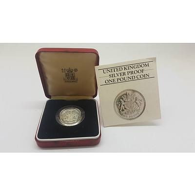 United Kingdom Sterling Silver Proof One Pound Coin