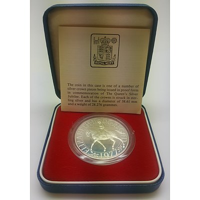 1977 Queen's Silver Jubilee (Crown) Sterling Silver Proof Coin