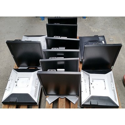 Dell UltraSharp 1907FPT/1908FP & P190Sb 19-Inch LCD Monitors - Lot of 16